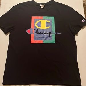 Men’s Champion Black T-Shirt Adult Large